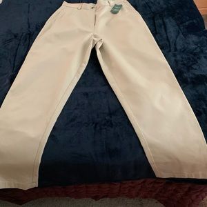 LL Bean tan slacks NWT